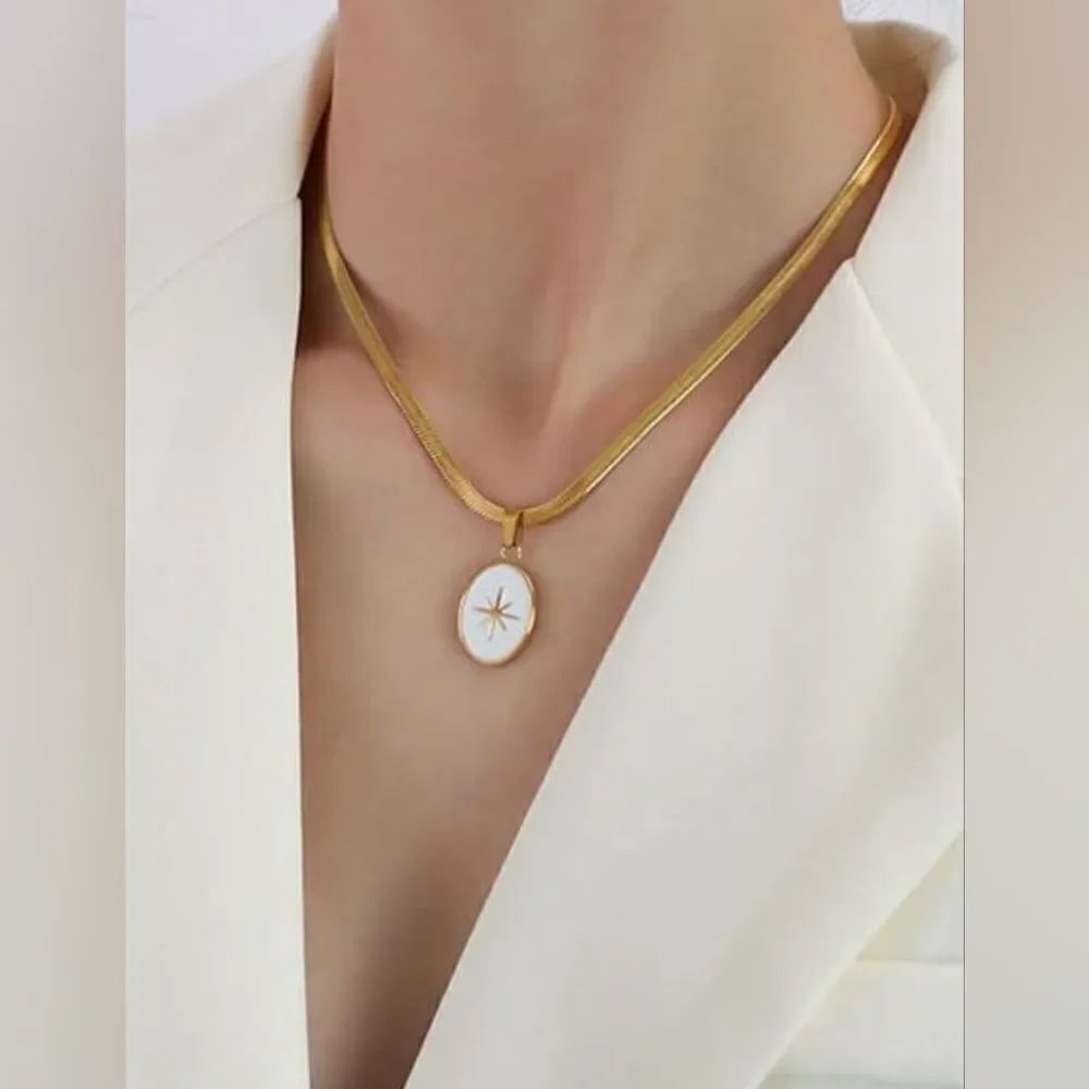 18K Gold Plated Snake Chain Necklace 18.5" New